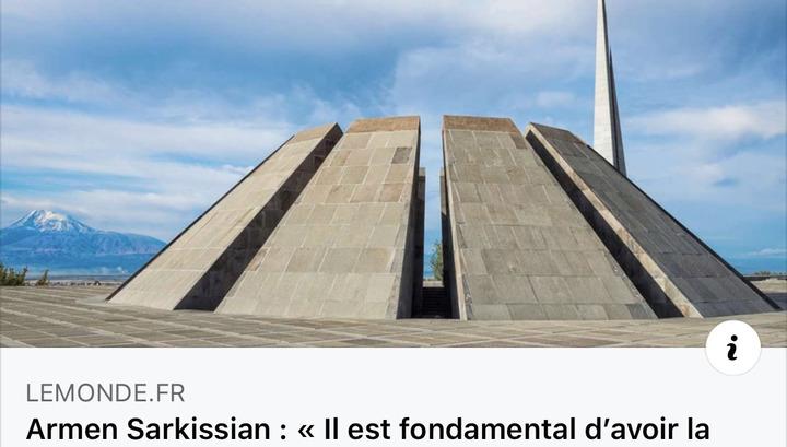 ​Փորձությունների հիշողությունը հիմնարար է․ ՀՀ նախագահի հոդվածը Le Monde-ում