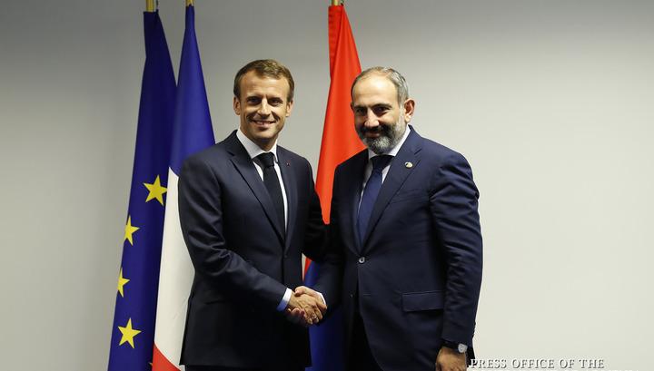 Փաշինյանը հանդիպել է Մակրոնի և Մոգերինիի հետ