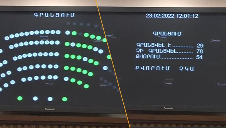 ԱԺ արտահերթը տապալվեց․ ՔՊ-ն դեմ է Էրդողան-Ալիև հռչակագիրը դատապարտելուն