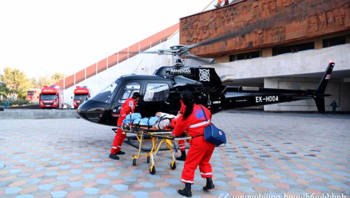 ԱԻՆ խոշոր ուսումնավարժությունը․ օգտագործվել է նաև ուղղաթիռ