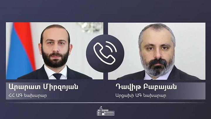 Հայաստանի ու Արցախի ԱԳ նախարարները քննարկել են ադրբեջանաթուրքական ագրեսիայի հետևանքով ստեղծված իրավիճակը
