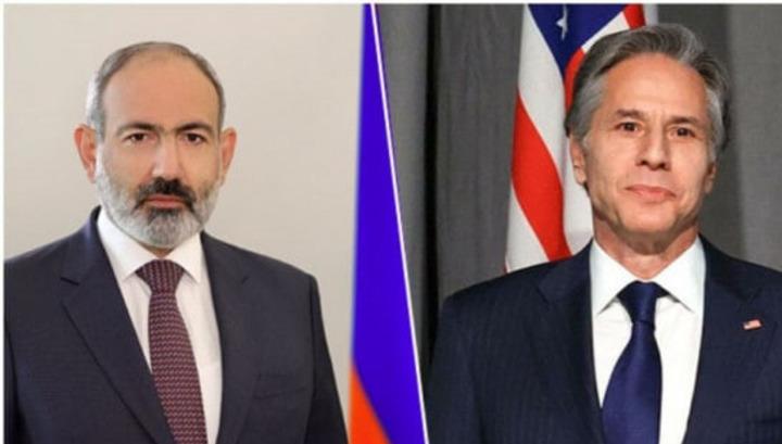 Փաշինյանը ԱՄՆ պետքարտուղարի հետ քննարկել է ԼՂ-ում տիրող լարված իրավիճակը