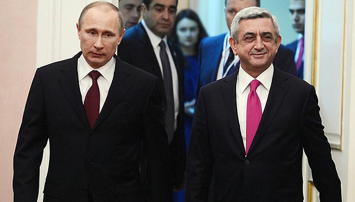 ՌԴ նախագահ Վլադիմիր Պուտինը գալիք տոների առթիվ շնորհավորել է Սերժ Սարգսյանին