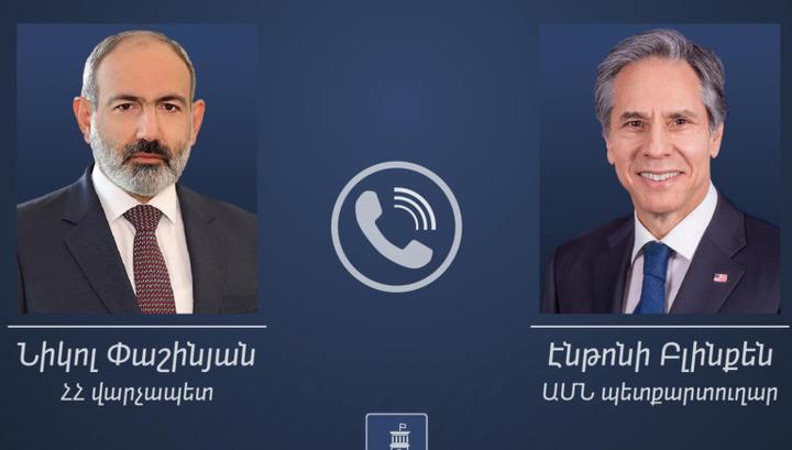 Փաշինյանը հեռախոսազրույց է ունեցել ԱՄՆ պետքարտուղար Էնթոնի Բլինքենի հետ