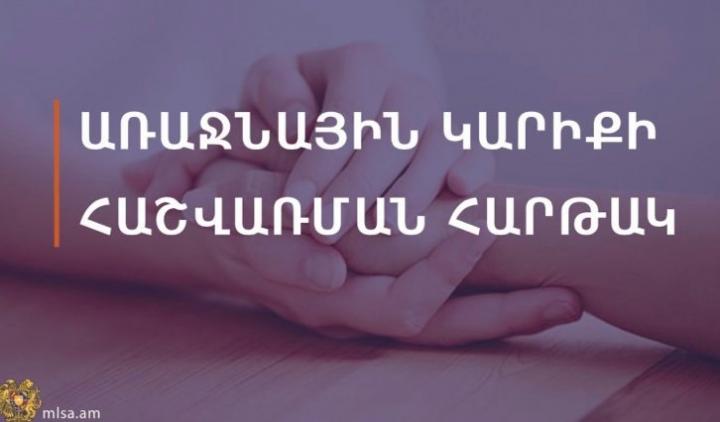 Գործարկվել է Առաջնային կարիքի հաշվառման հարթակը