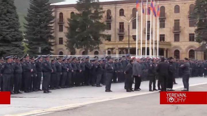 Մեծ թվով ոստիկանական ուժեր Վանաձորում՝ «Դիմադրության» շարժման հանրահավաքին ընդառաջ